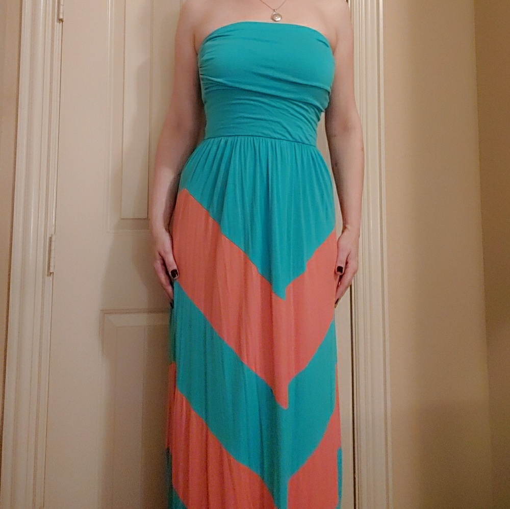 Chevron Maxi Dress